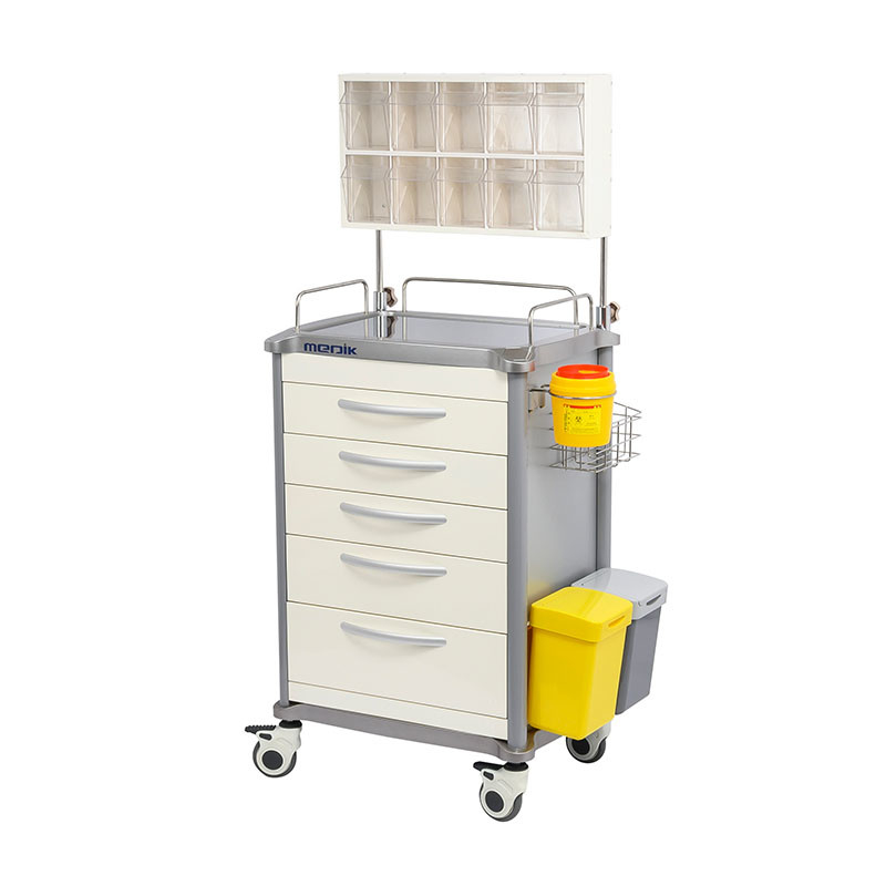 عربة أدوية طبية قابلة للتمديد في المستشفى ، عربة تخزين طبية قابلة للإمالة